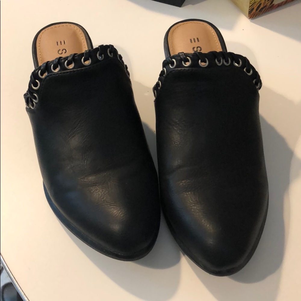 Esprit clogs black womens size 7